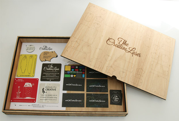 Custom Laser Cut Wood Folio Boxes